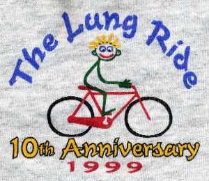 Logo on the 10th Anniversary T-shirts handed out to those riding in this year's event.
